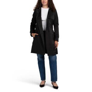 COLE HAAN Black City Trench Coat